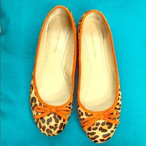 Adrienne Vittadini  ballet slipper leopard cowhid